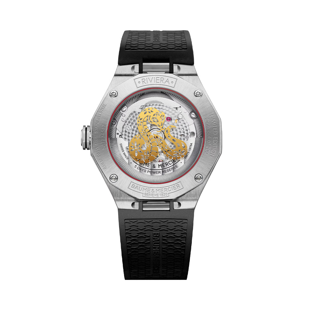 Riviera 10785 Year of the Snake Limited Edition Automatic 39mm - Black on Leather Strap