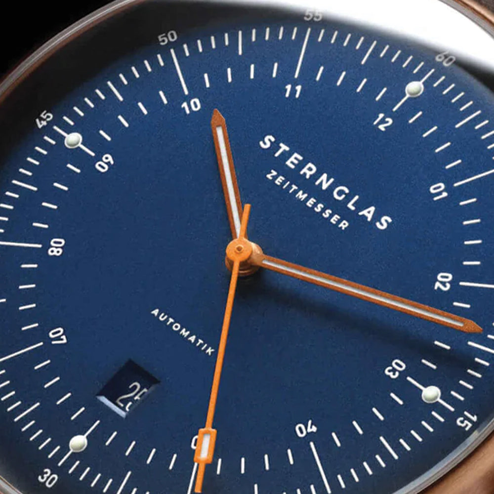 Hamburg Automatic Bronze PVD 42mm - Blue on Bracelet