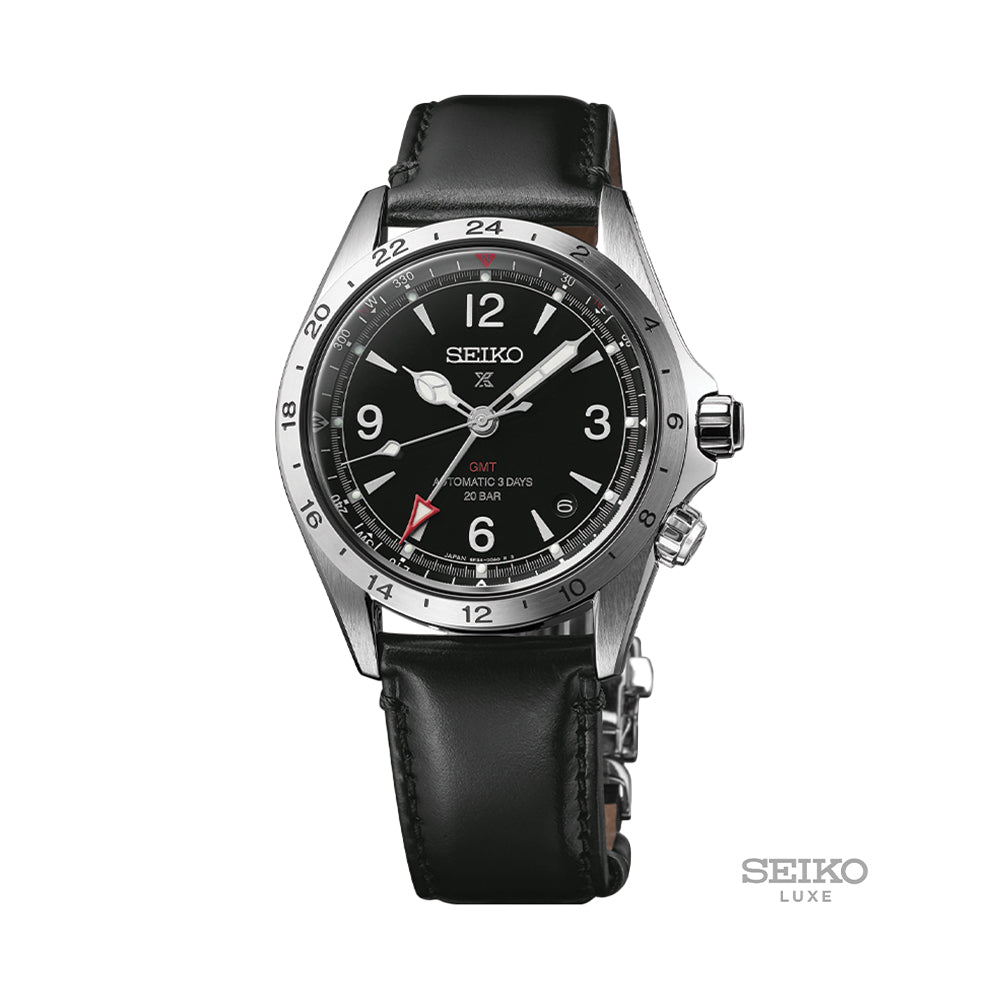 SPB379 Prospex Alpinist GMT 39.5mm - Black on Leather Strap