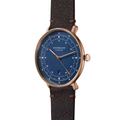 Hamburg Quartz Bronze Update 42mm - Blue on Leather Strap
