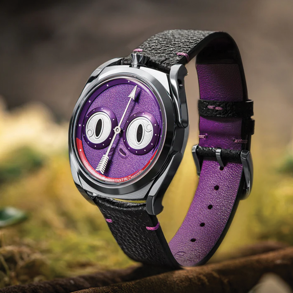 Louis Erard x Konstantin Chaykin Unfrogettable Purple 40mm - Purple on Leather Strap