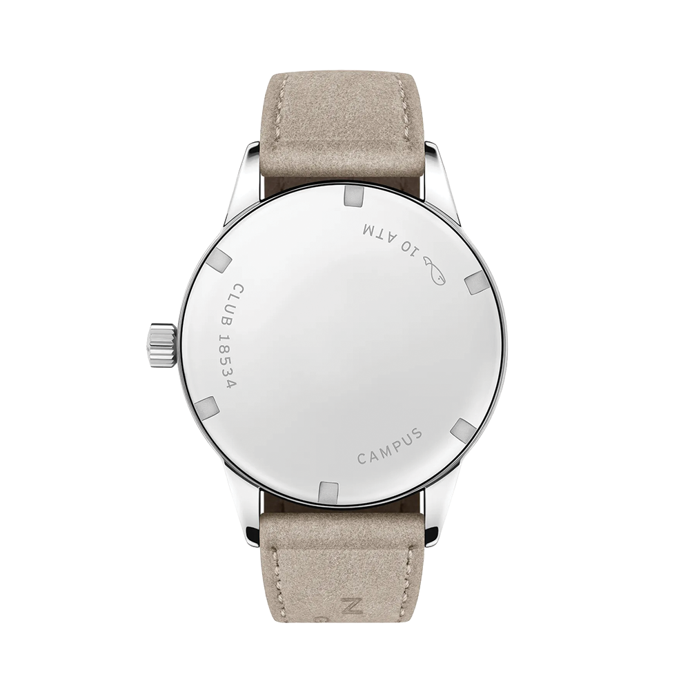 Club Campus Steel Back 36mm - Rose on Leather Strap