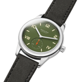 Club Campus Glass Back 36mm - Olive on Leather Strap