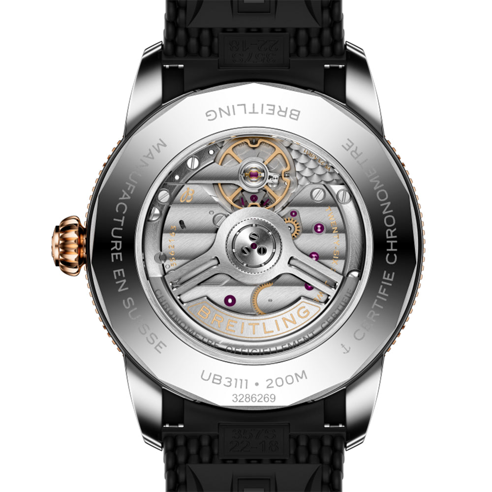 Superocean Heritage B31 Automatic Steel & 18K Red Gold 42mm - Black on Rubber Strap