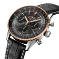 Navitimer B01 Chronograph Limited Edition Steel and 18k Red Gold 43mm - Black on Leather Strap