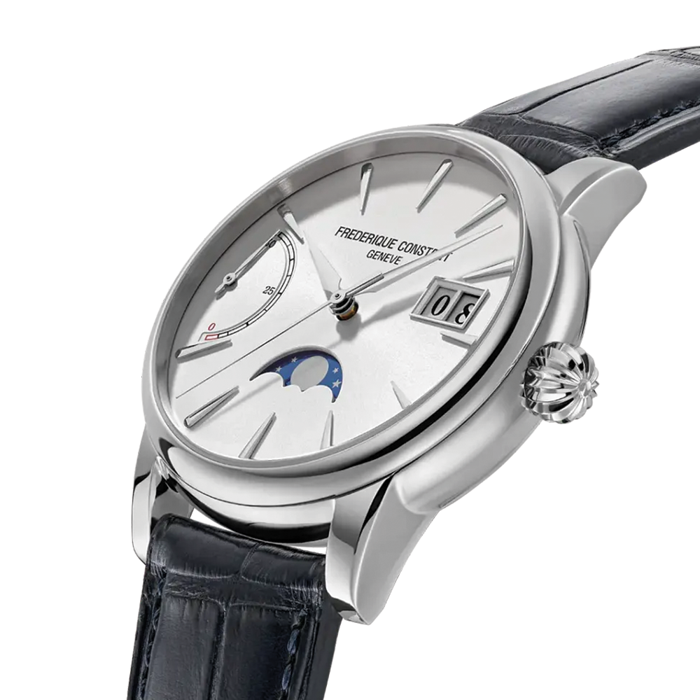 Manufacture Classic Power Reserve Big Date 40mm - Silver on Leather Strap