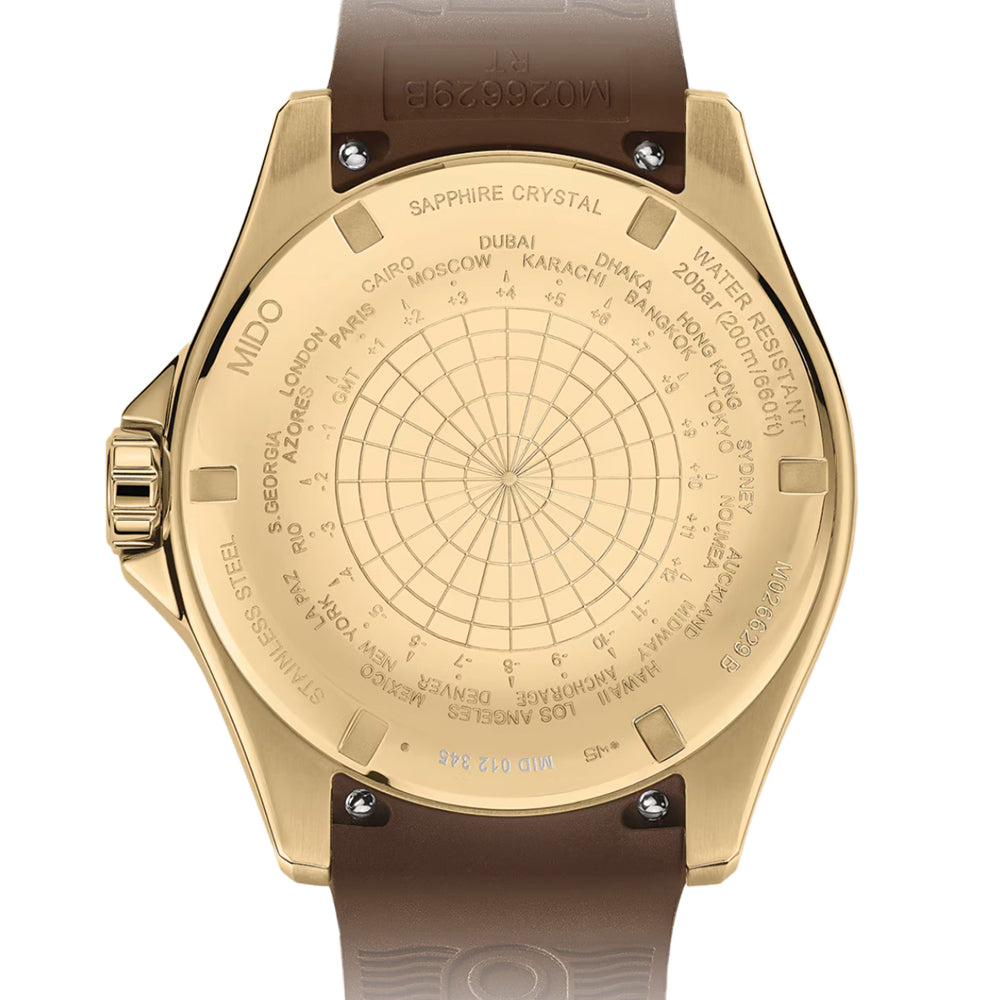 Ocean Star GMT Yellow-Gold PVD 44mm - Black on Rubber Strap