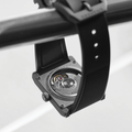 Rivanera Piccolo Guillochè 33mm - Black on Rubber Strap w/ Additional Strap