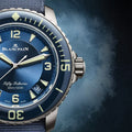 Fifty Fathoms Automatique Titanium 45mm - Blue on Sail-canvas Strap