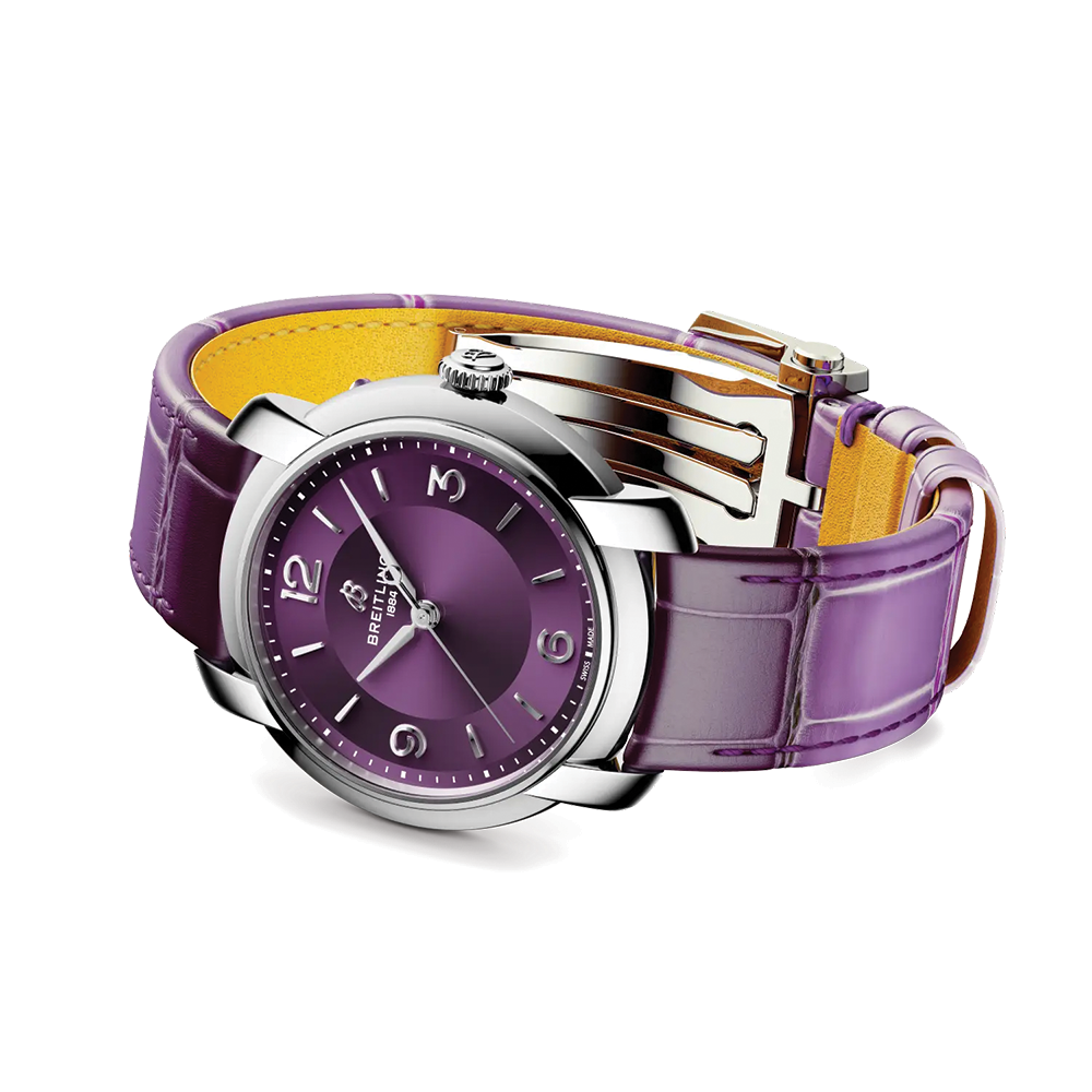 Lady Premier Automatic 36mm - Purple on Leather Strap