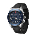 Swiss Army Chrono Quartz 42mm - Blue on Black Leather Strap