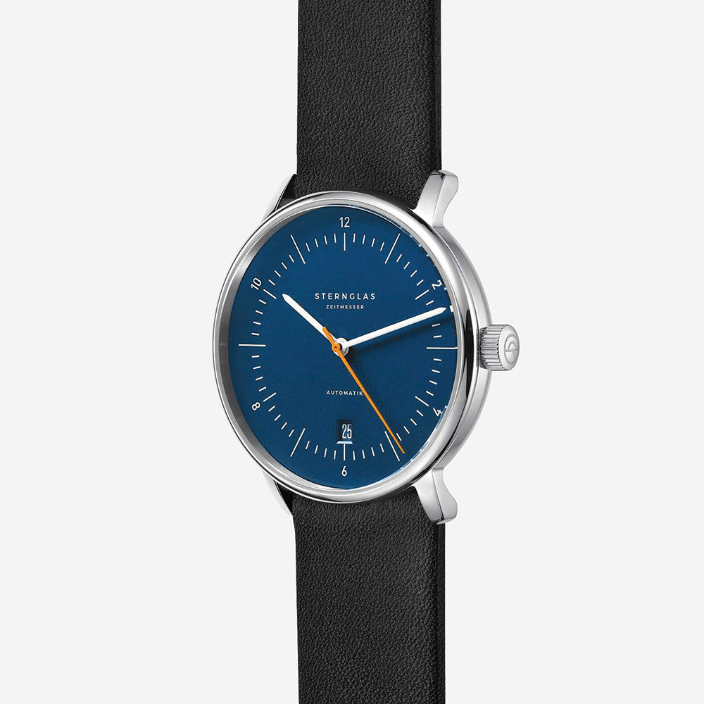 Naos Automatic 38mm - Blue on Leather Strap