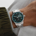 Club Sport Neomatik Worldtimer Trace 40mm - Black w/ Turquoise on Bracelet
