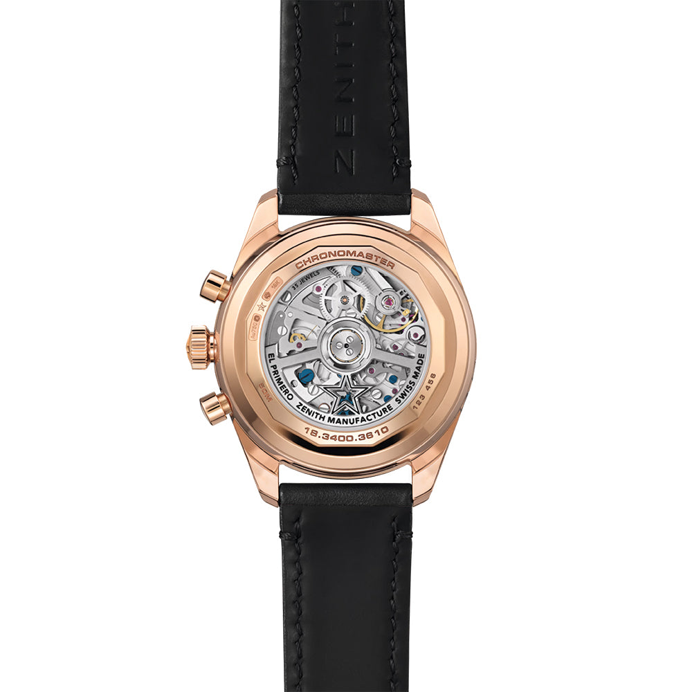 Chronomaster Original Triple Calendar Rose Gold 38mm - Black on Leather Strap