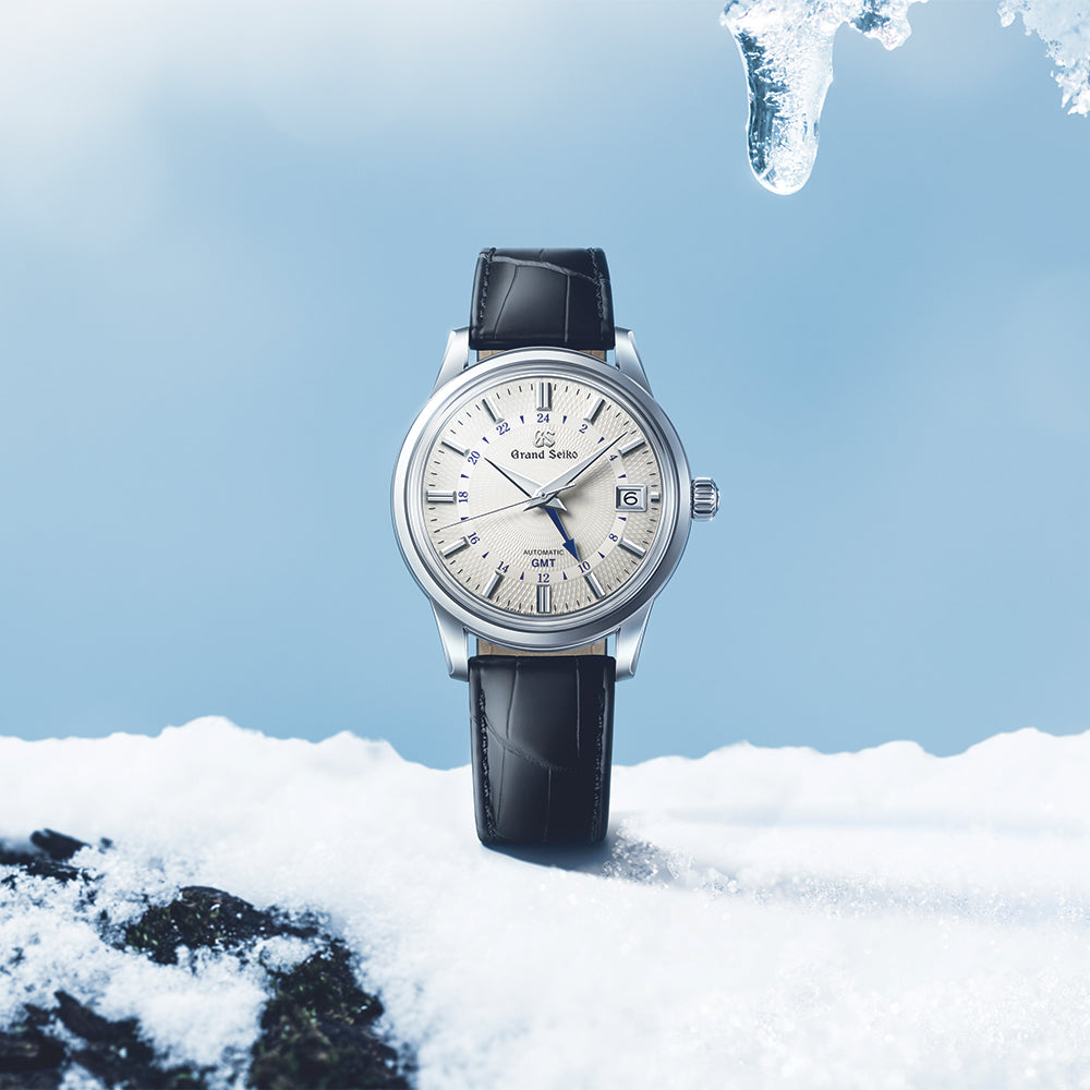 SBGM255 Elegance Automatic Mechanical GMT 39.5mm - White on Leather Strap