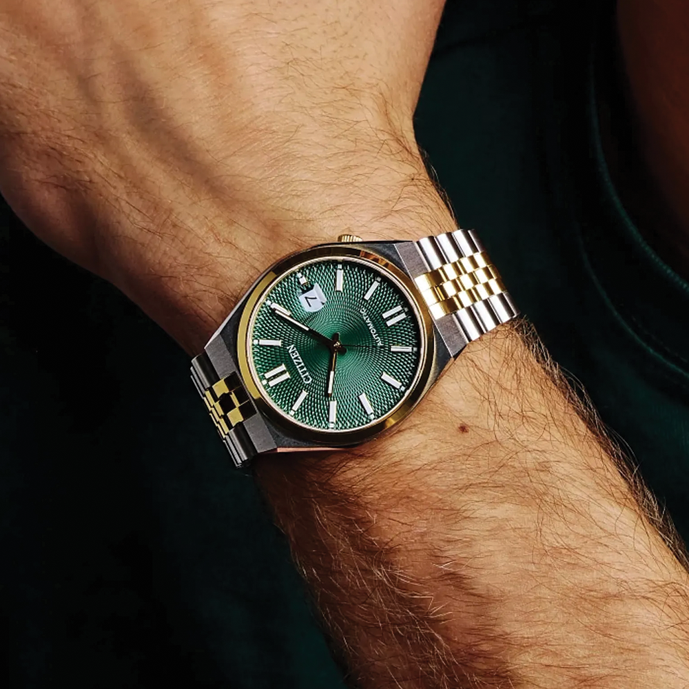 Tsuyosa 60 Automatic Two-Tone 40mm - Green on Bracelet