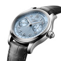 Master Chrono Monopusher Manual 41mm - Frosted Blue on Leather Strap