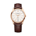 Clifton Baumatic Pink Gold 39mm - Off-White on Leather Strap