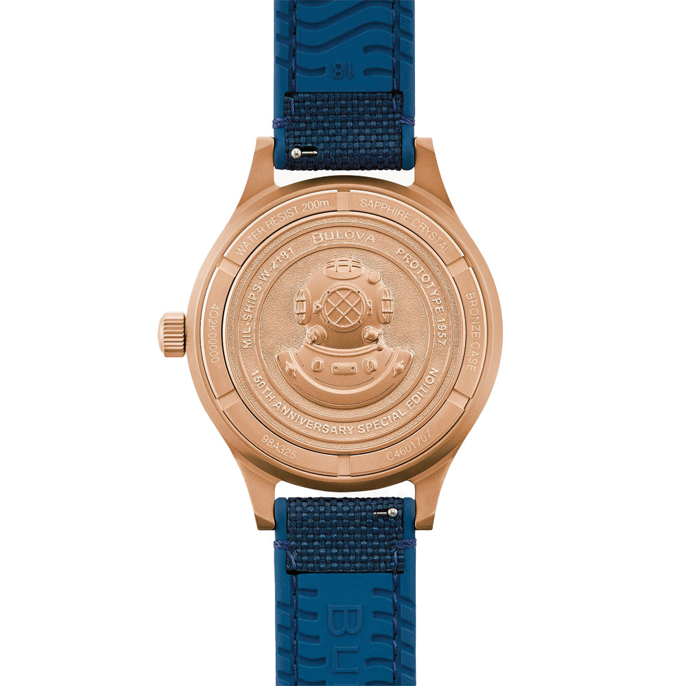 MIL-SHIPS Bronze Special Edition 41mm - Blue on Strap