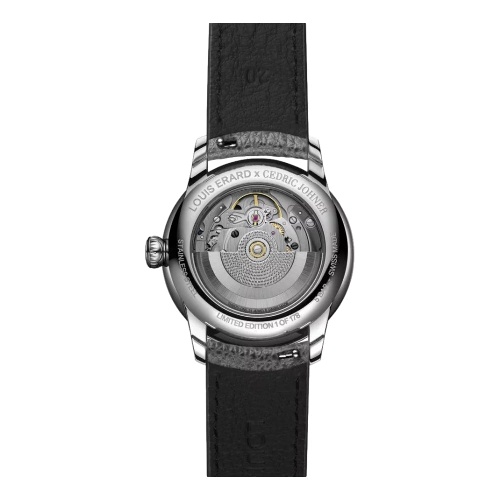 Le Régulateur Louis Erard x Cédric Johner Mauve 39mm - Purple on Leather Strap