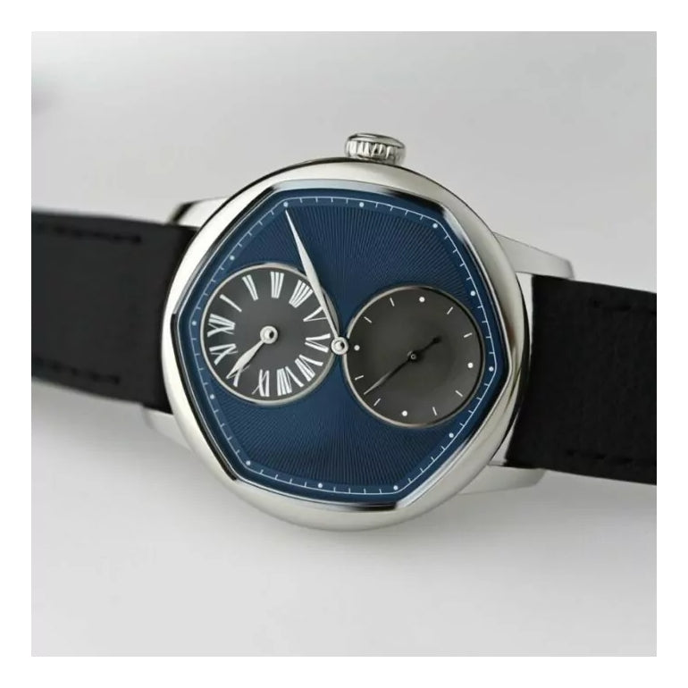 Le Régulateur Louis Erard x Cédric Johner Blue 39mm - Blue on Leather Strap