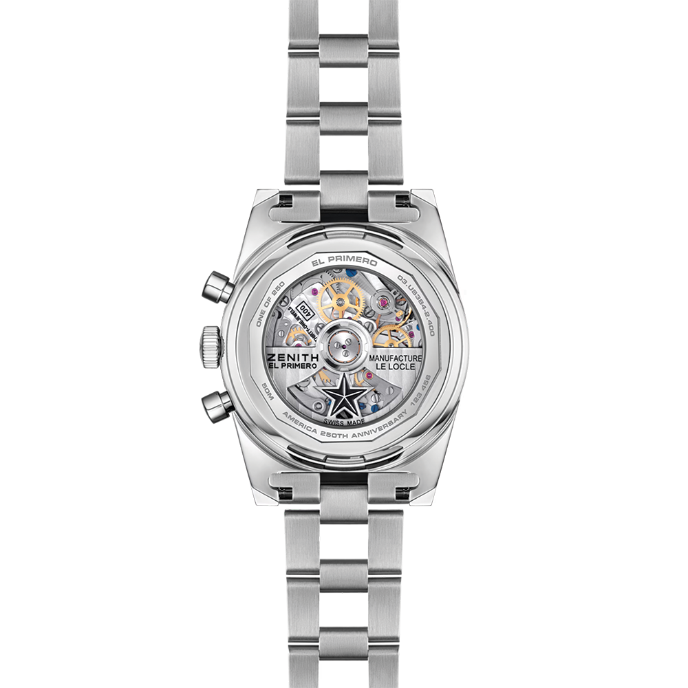 Chronomaster Revival Liberty II Limited Edition 37mm - White on Bracelet w/ Additional Rubber Strap