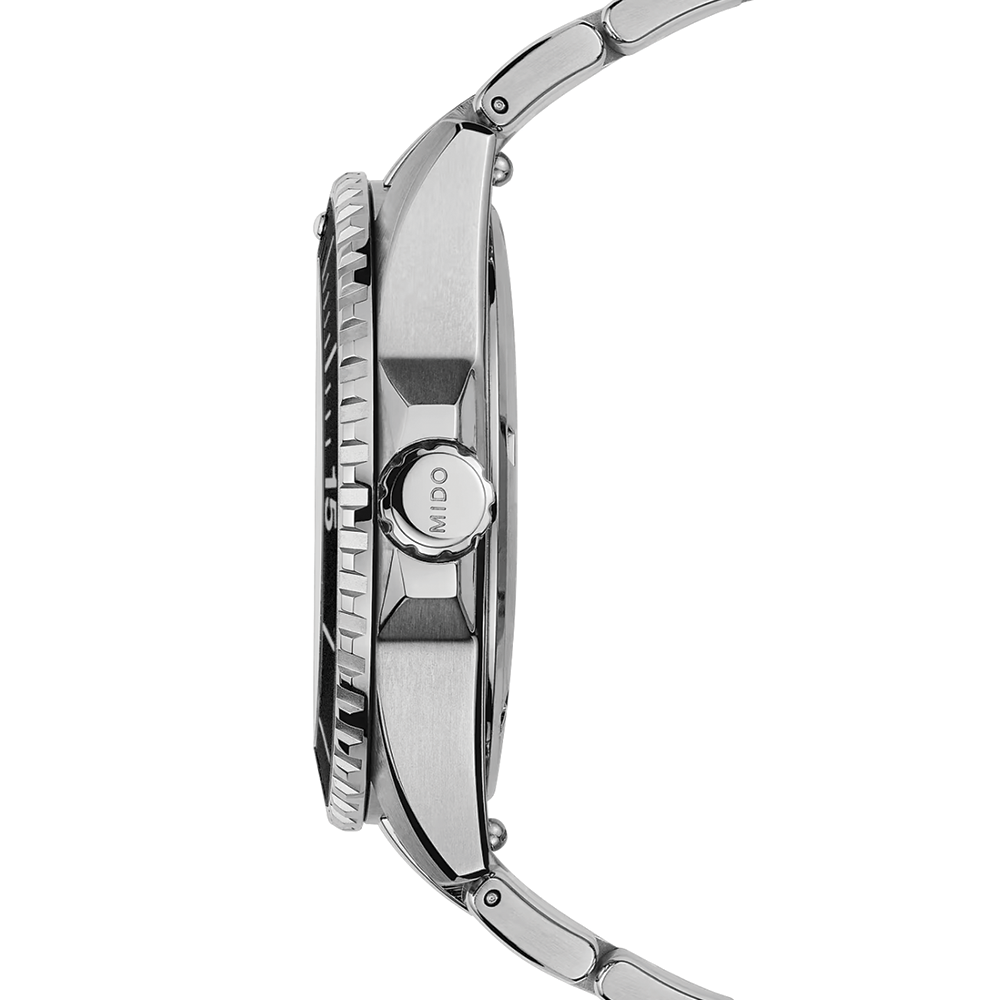 Ocean Star 200 41mm - White, Black Bezel on Bracelet