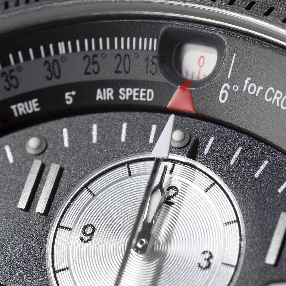 Khaki Aviation X-Wind Auto Chrono 44mm - Black on Leather Strap