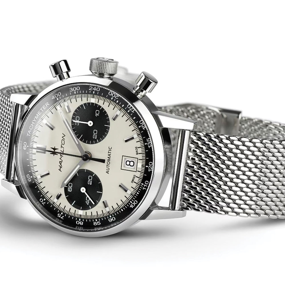 American Classic Intra-Matic Auto Chrono 40mm - White on Bracelet
