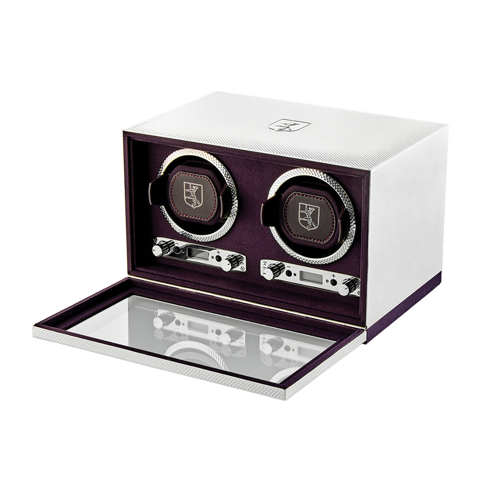 Double Watch Winder - Silver