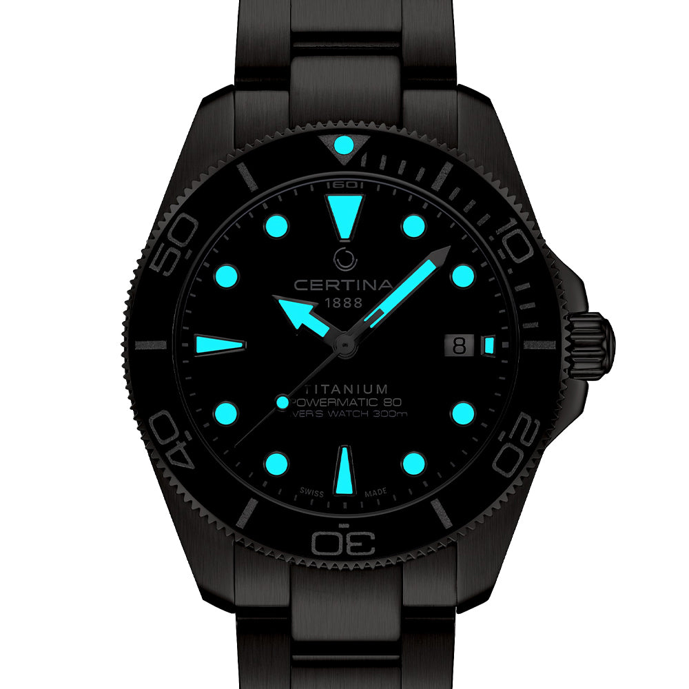 DS Action Diver "New DS Concept Extreme Shock Resistance" Titanium 40.5mm - Blue on Bracelet