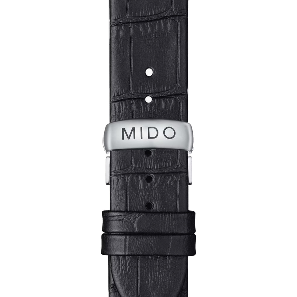 Belluna Royal Gent 41.8mm - Rhodium and Rose Gold Accents on Leather Strap