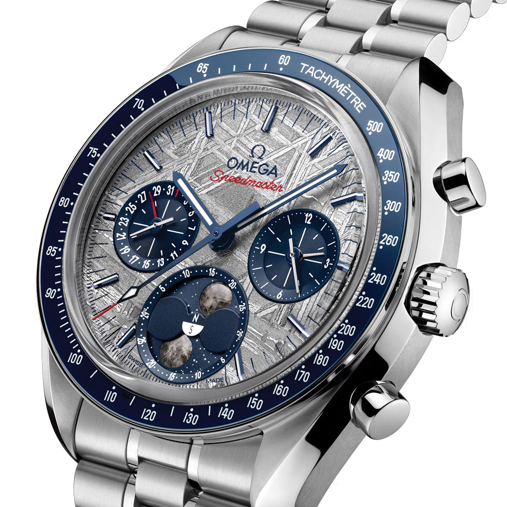 Speedmaster Moonphase Meteorite Co-Axial Master Chronometer 43mm - Galvanic Grey on Bracelet