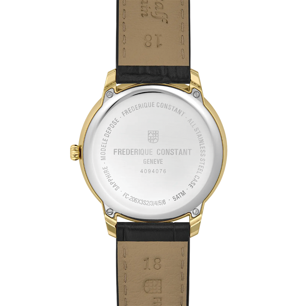 Classics Moneta Moonphase Gold-Tone PVD 37mm - White on Leather Strap