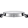 Metro 37mm - White Silver-Plated on Leather Strap