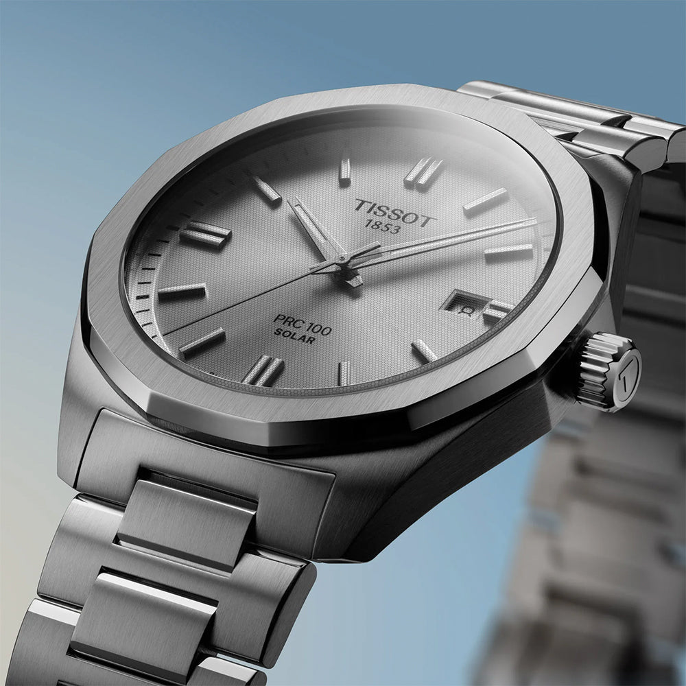 PRC 100 Solar Quartz 39mm - Silver on Bracelet