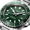 HydroConquest Quartz 42mm - Green on Bracelet