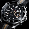 Seamaster Diver 300M Chronograph 007 First Light 44mm - Black on Fabric Strap