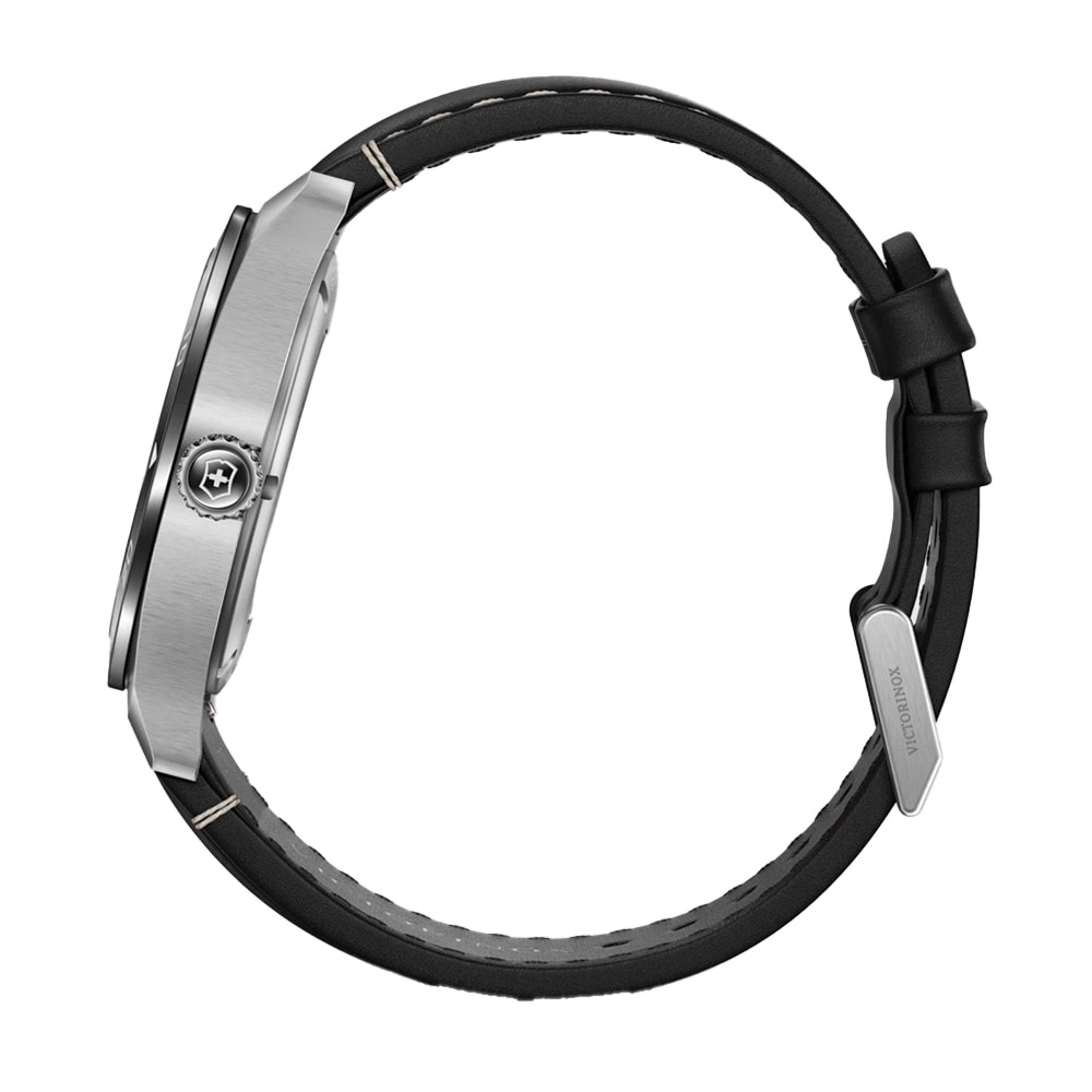 Swiss Army Automatic 42mm - Black on Black Leather Strap