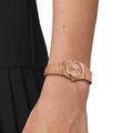 PRX Quartz PVD Coated Rose Gold w/ Diamonds 25mm - Pink on Bracelet