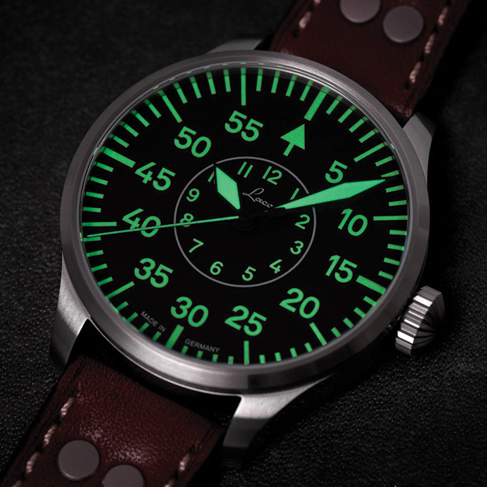 Pilot Watch Basic Aachen 39mm - Black on Leather Strap