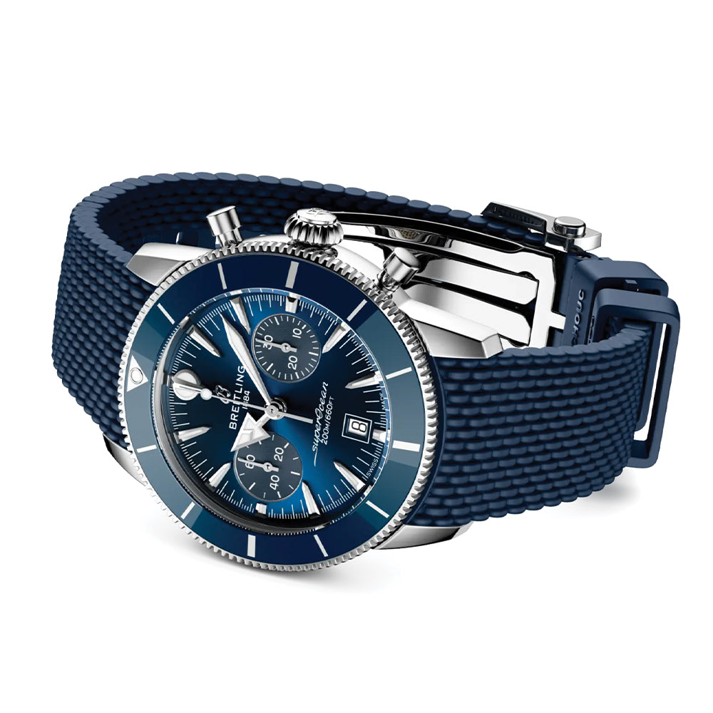 Superocean Heritage B01 Chronograph 42mm - Blue on Rubber Strap