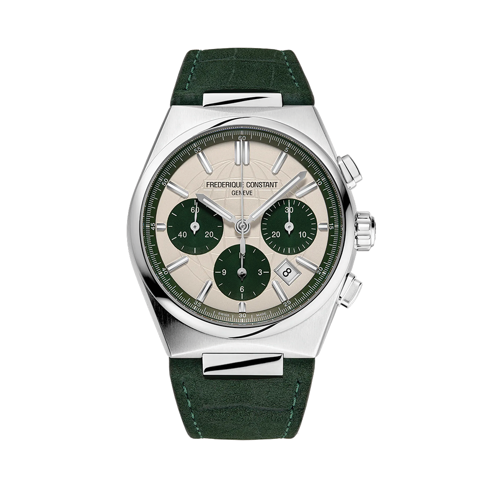 Highlife Chronograph Automatic Limited Edition 41mm - Green on Leather Strap w/ Two Additional Straps