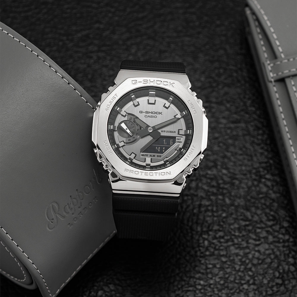 GM2100-1A 44.4mm - Grey on Rubber Strap
