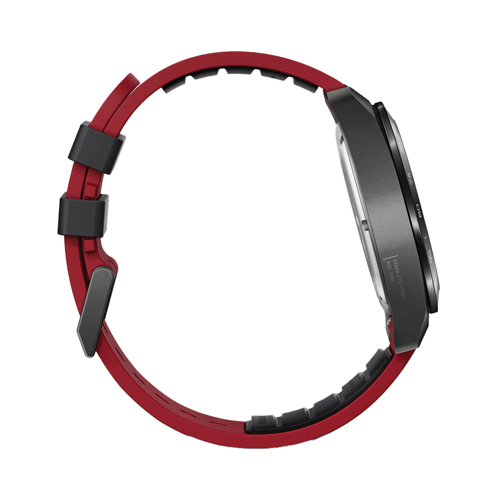 Swiss Army Chrono Quartz 42mm - Black on Black and Red Rubber Strap