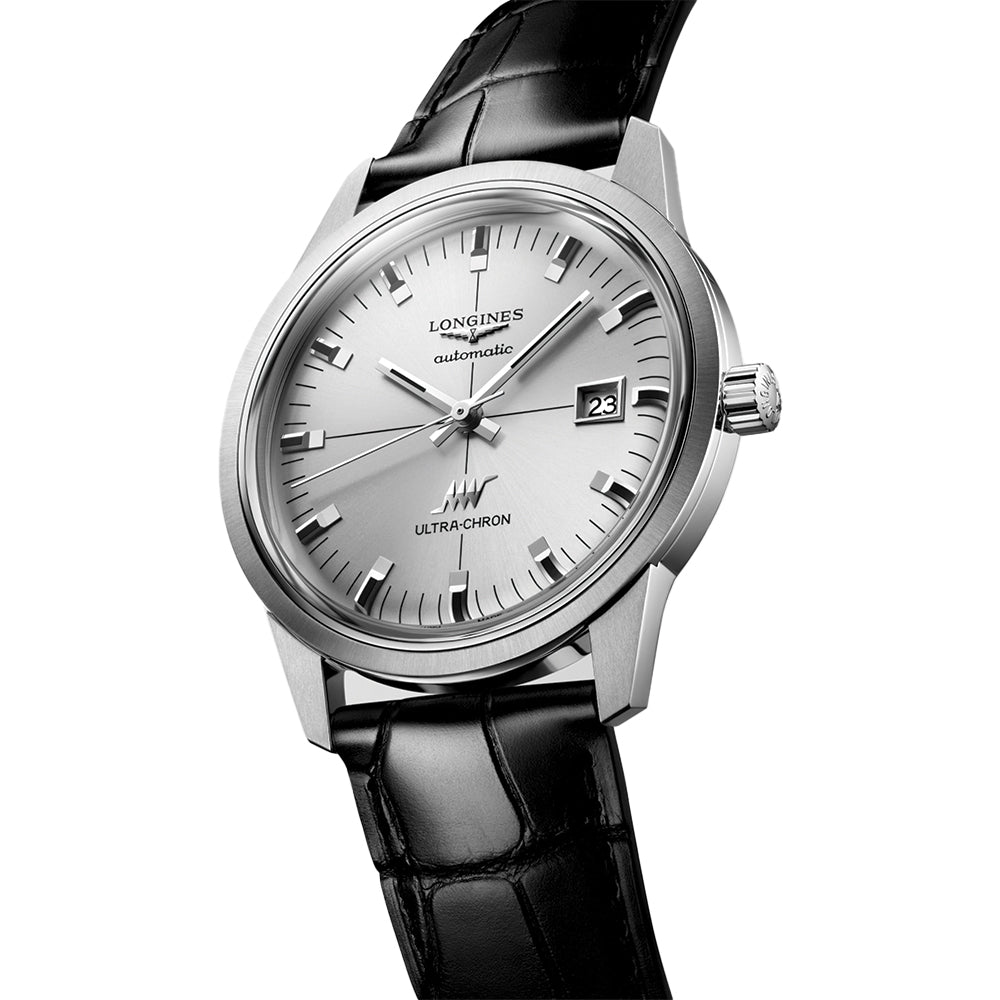 Ultra-Chron Classic 40mm - Silver on Leather Strap
