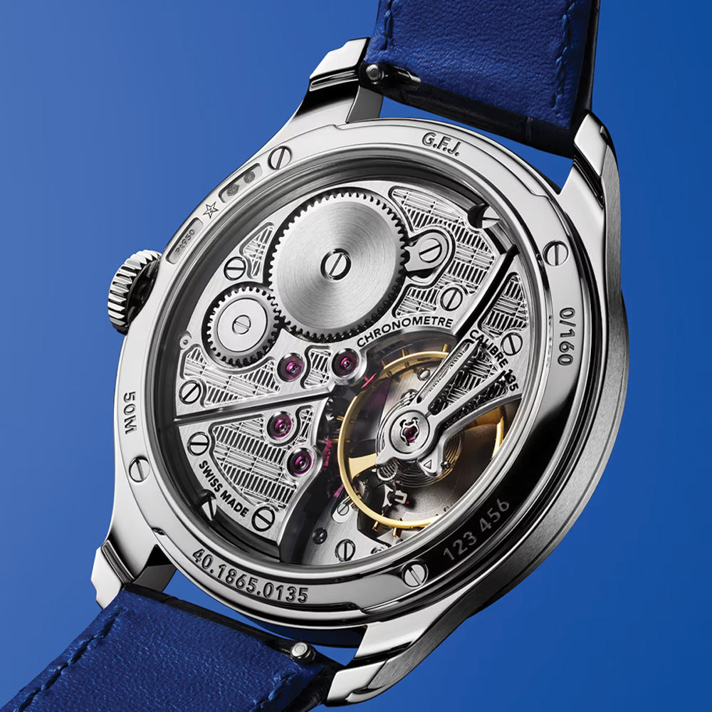 G.F.J. Exclusive Edition 160th Anniversary Caliber 135 Platinum 950 39.15mm - Blue Dial on 3 Strap Options