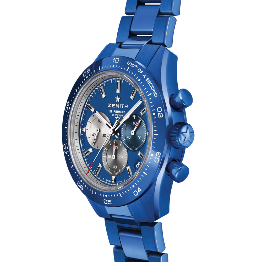 Chronomaster Sport 160th Anniversary Edition Ceramic 41mm - Blue on Bracelet w/ Extra Rubber Strap