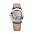 Clifton Round Baumatic 39mm - Blue on Leather Strap