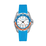 DS-X “New DS Concept Extreme Shock Resistance” GMT Quartz 41mm - White on Rubber Strap